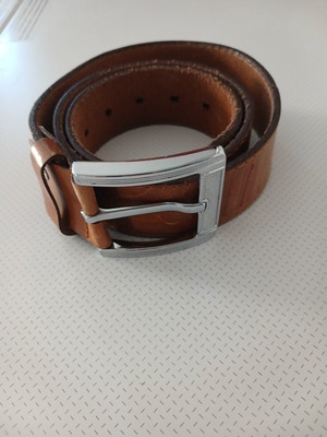 DERRY'S leather belt 105 cm, brown
