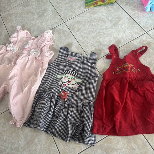 Baby dresses and rompers, set of 3