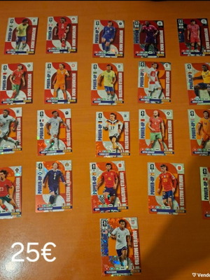 Panini football trading cards with protective sleeves