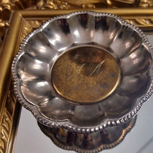 Silver-plated vessel used, weight 30g, 7x2.5 cm