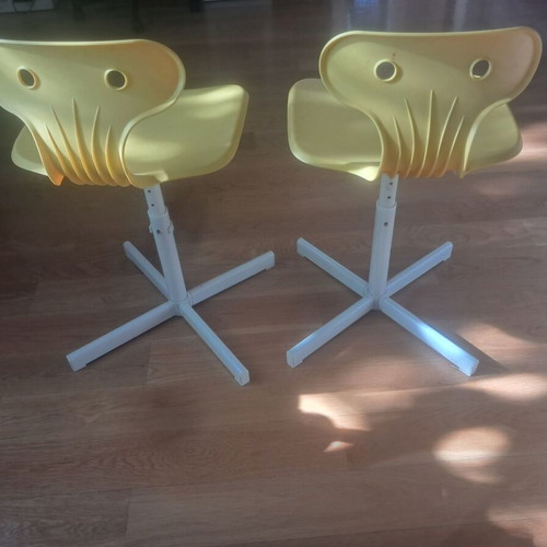 IKEA children's chairs used, set of 2, yellow