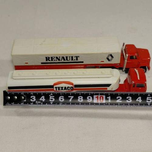 Majorette metal toy trucks vintage used, set of two