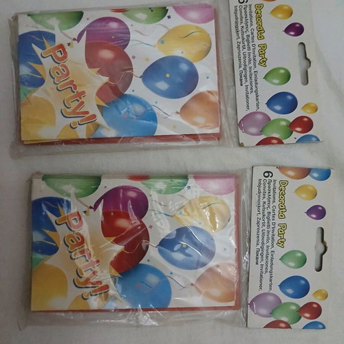 Party invitations new, pack of 12 pieces