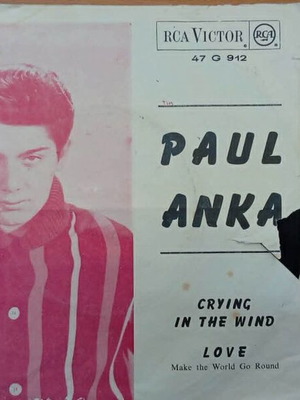 Paul Anka 7'' Love / Crying In The Wind record used, pop