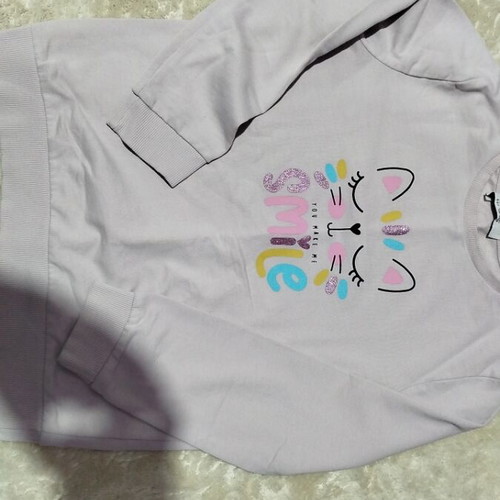 Girls' blouse and leggings 128-134 cm used, pink and purple