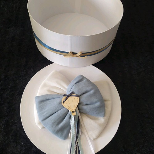 Baptism package for boy with hot air balloon theme like new