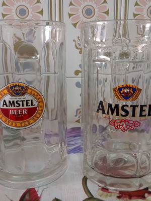 Ποτήρια Μπίρας Amstel σαν καινούργια, πακέτο 2 τεμαχίων
