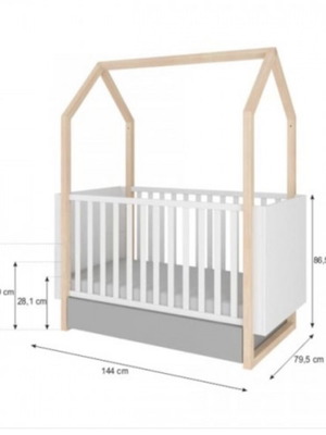 Bellamy preteen bed - cot Montessori, like new, Grecostrom mattress available