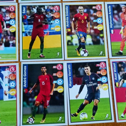 Panini Football Superstar Kelloggs Russia World Cup 2018 stickers new, pack of 15