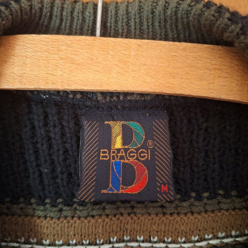 Braggi men's knitted cardigan like new, size M, vintage style