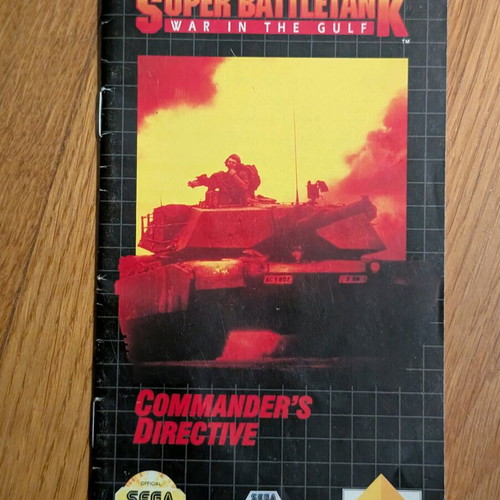Super Battletank manual for Sega Genesis used