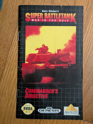 Super Battletank manual for Sega Genesis used