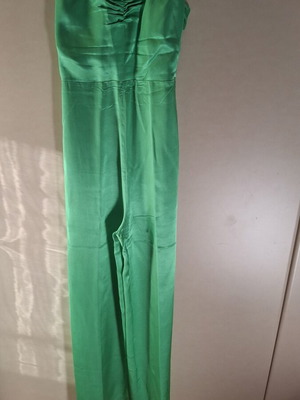 Bershka satin jumpsuit like new, green, size S