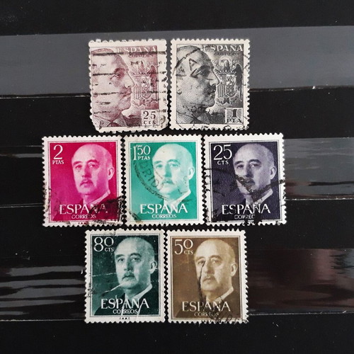 Spain 1939 & 1955 General Franco stamps like new, set of 7