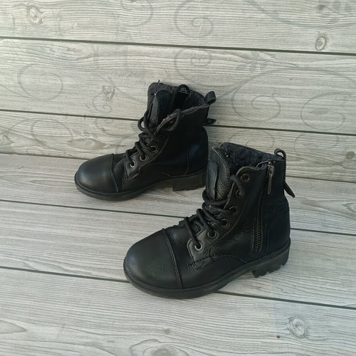 Zara Boys leather boots size 27, black