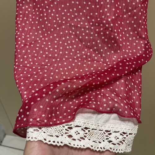 Mini Raxevsky girls' dress size 12 like new, watermelon color with white polka dots