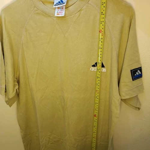 Vintage Adidas T-shirt used, beige/olive, raglan sleeves, size Small