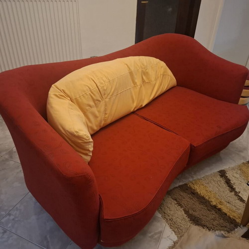 Sofa set like new, two pieces with cushions and two coffee tables