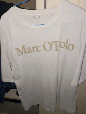 Marc O'Polo men's T shirt white with beige logo size L new