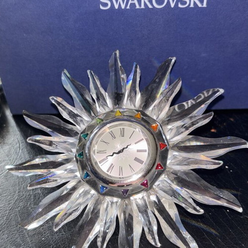 Swarovski Solaris Table Clock designed by Adi Stocker new
