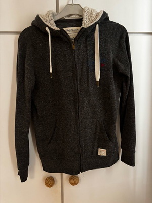 Funky Budha jacket with fur hood, gray, like new