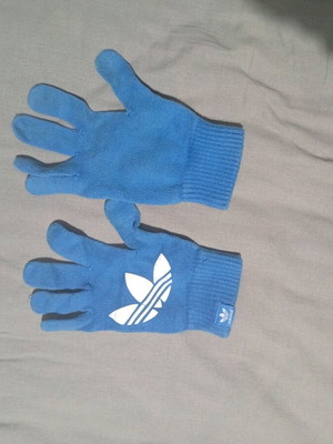 Adidas gloves used, blue
