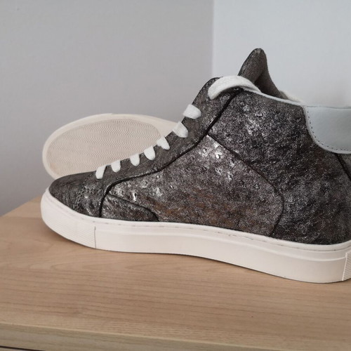 Replay women's silver-white sneakers boots like new, size 38