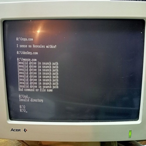 Acer CGA Monochrome Monitor used