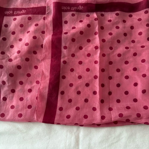 Nice Things scarf thin pink 100% silk like new