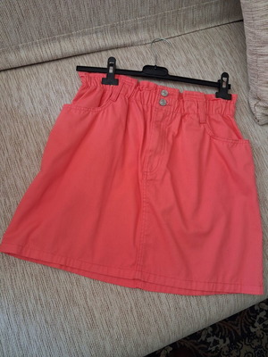 Terranova denim skirt like new, coral color, size L