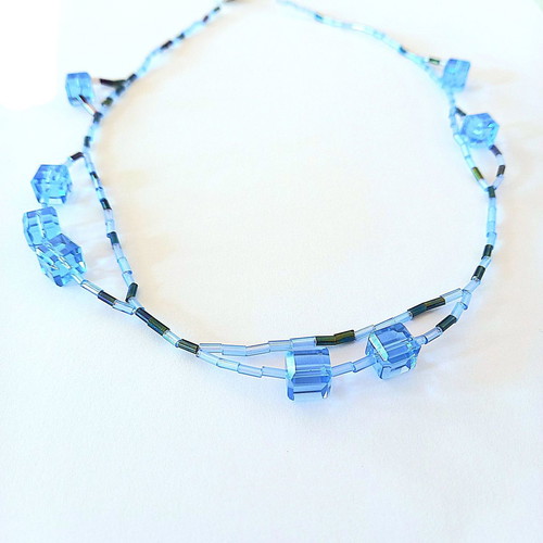 Crystal handmade choker new, length 41.5 cm