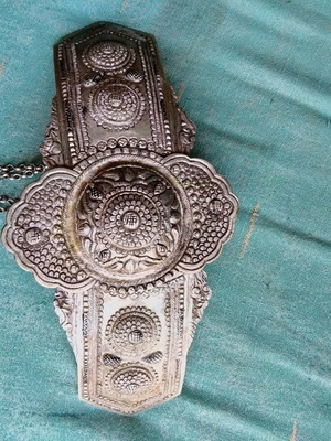 Authentic Antique Silver Buckle 30cm, like new, 19th century