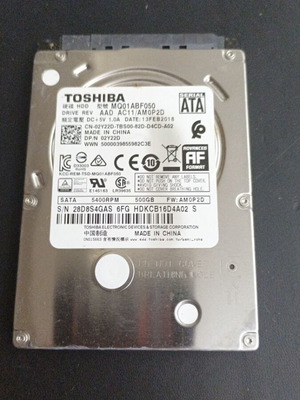 Toshiba MQ01ABF050 σκληρός δίσκος 500GB σαν καινούργιο, 2,5 ιντσών SATA