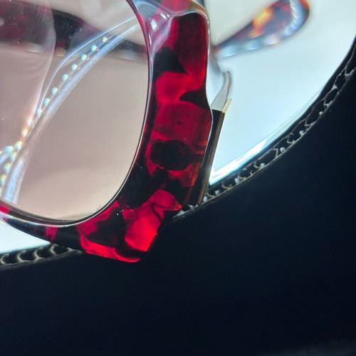 Silhouette sunglasses new, black and red with gold detail