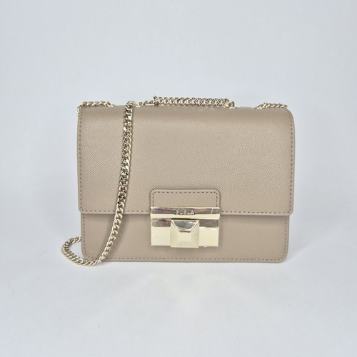 Furla Venere Mini Bag new, dark grey-beige leather crossbody