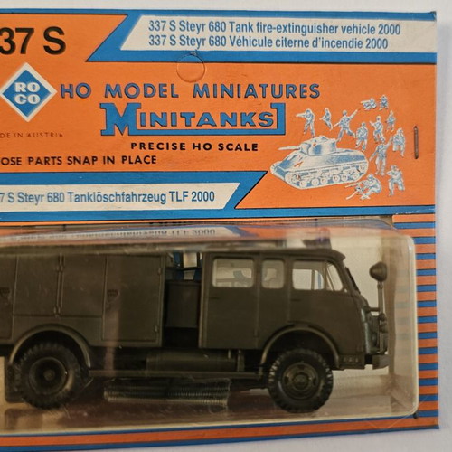 Roco Minitanks 337 S Steyr 680 TLF 2000 fire truck vintage, like new