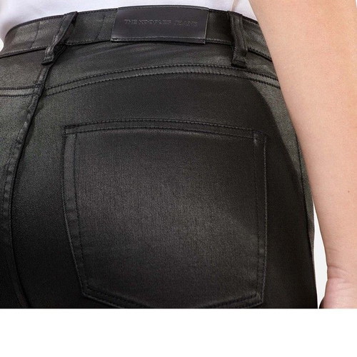 The Kooples leather-effect slim jeans new, black