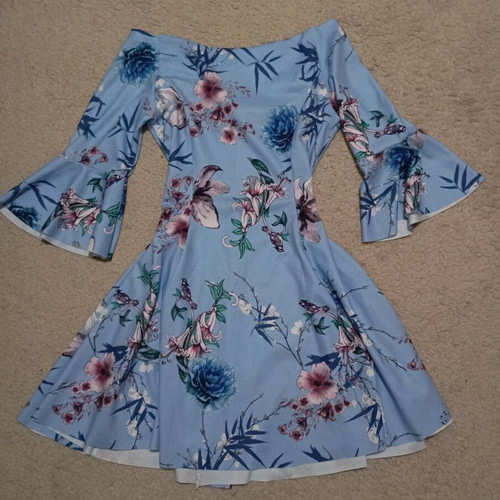 Summer dress new, blue and turquoise, size M