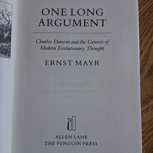 One Long Argument by Ernst Mayr, like new, English