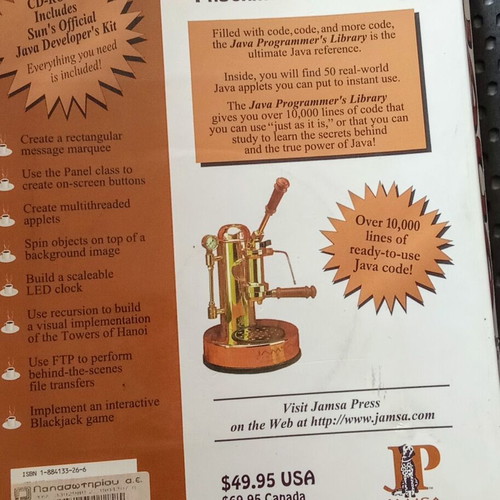 Programmer's Library Java book used, English, 556 pages