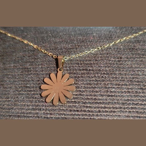 Daisy set made of gold-tone stainless steel new