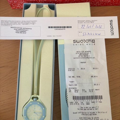 AP x Swatch Royal Pop Blaue Acht watch new, turquoise