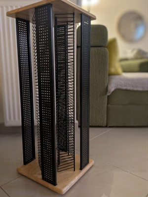 CD storage tower used, rotating rack for 200 CDs