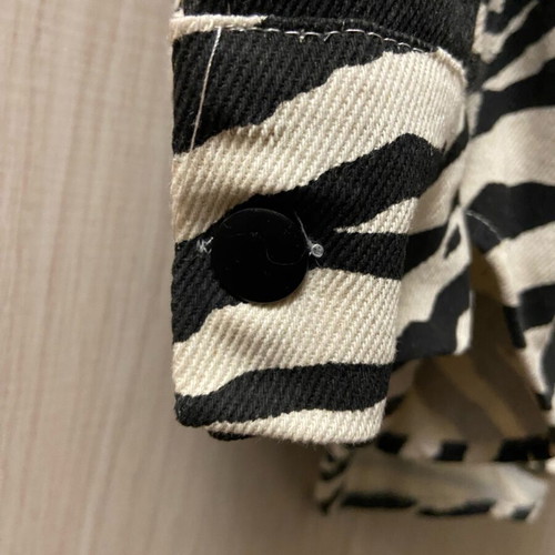 Zebra women's jacket used, denim style, Maestro, black and white