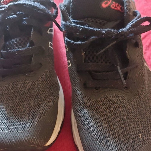 Asics athletic shoes size 36 black and gray like new