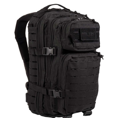 Mil-Tec US Black Laser Cut Assault Tactical Backpack 20L new
