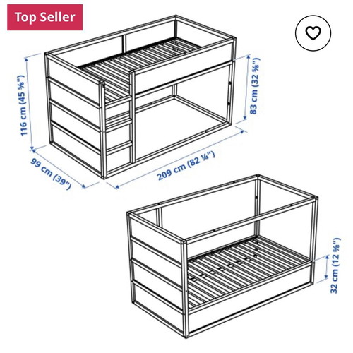 KURA loft bed like new