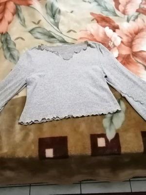 Women's blouse with wide sleeve like new, beige, size M-L-XL