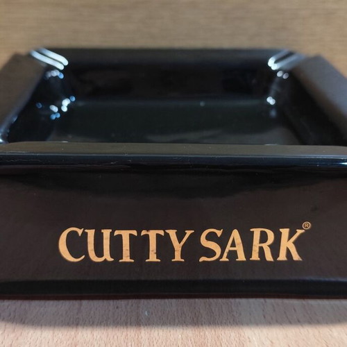 Cutty Sark Scotch Whisky Ceramic Ashtray used, vintage promotional