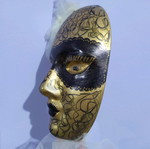 Decorative mask handmade gold new